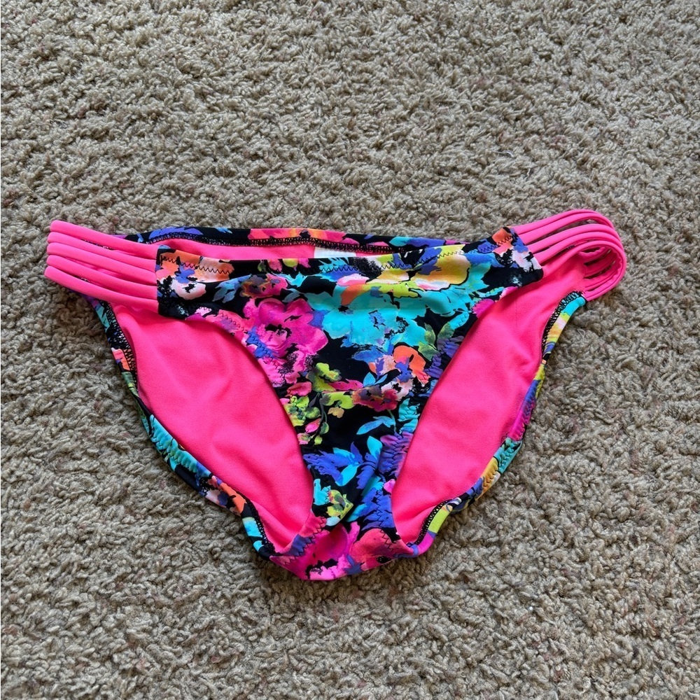 Xhilaration Multicolor Floral Bikini Bottom Tropical Vacation Spring Break